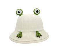 Bob Grenouille pour Adulte,Chapeaux de Seau Grenouille Chapeaux de Soleil de Plage Pliables Chapeaux de Pêcheur en Coton pour Femmes Hommes Chapeau Bob Imprimé de Voyage D'été Casquette de Pêcheur