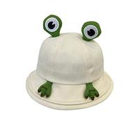Bob Grenouille pour Enfant,Chapeaux de Seau Grenouille Chapeaux de Soleil de Plage Pliables Chapeaux de Pêcheur en Coton pour Bébé Fille Garçon Chapeau Bob Imprimé de Voyage D'été Casquette de Pêcheur