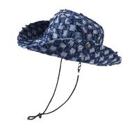 Bob Homme Chapeau Homme Chapeau De Soleil Western Anti Uv Fedora Xl Bucket Hat À Bord Large Pluie Casquette Blanc Vintage Unisexe Ete Aventurier Moustiquaire Plage Été Cowboy Avec Cordon Grande