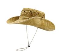 Bob Homme Chapeau Homme Chapeau Parasol Brousse Bord Large Anti Uv Fedora Casquettes Bonnets Et Chapeaux Bobs Explorateur De Randonnée Paille Respirante Jardinier Soleil Peche Casquette Vintage Surf