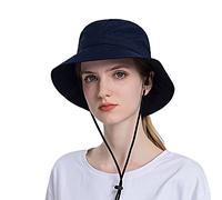 Bob Homme Femme Pliable Large Bord Casquette Femme Ete Avec Sangle De Menton Réglable Respirant Ete Bob Coton Anti UV Chapeau De Paille Pour Barbecue, Camping, Accessoire Mode