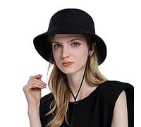 Bob Homme Femme Pliable Large Bord Casquette Femme Ete Avec Sangle De Menton Réglable Respirant Ete Bob Coton Anti UV Chapeau De Paille Pour Barbecue, Camping, Accessoire Mode