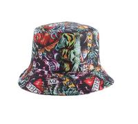 Bob Homme Hommes Femmes Pêcheur Chapeau Vintage Imprimer Panama Seau Chapeau Réversible Chapeau Femme Rétro Hip Hop Cap Gorros,Style4,56-58Cm