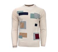 Bob, Homme, Pulls, Beige, Taille: XL Jersey Col Rond