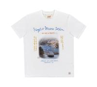 Bob, Homme, Tops, Blanc, Taille: XL T-Shirt en Coton Imprimé