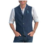Bob, Homme, Vestes, Bleu, Taille: XL Gilet de costume