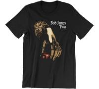 Bob James Two Album Cover Take Me to The Mardi Gras Hip Hop Unisex T-Shirt Printed Tee Graphic Top Men Black Size S
