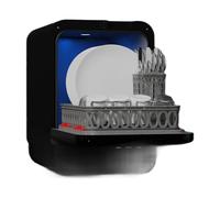 Bob le lave-vaisselle compact écologique - Gris métallisé, Blanc neige des Alpes