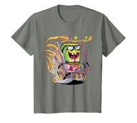 Bob l'éponge Bob l'éponge Comic Bike T-Shirt, Enfant, Vert Kaki chiné, 4 Ans