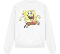 Bob l'éponge - "Happy Running" Sweatshirt für Herren/Damen Uni TV12874 (XXL) (Weiß)