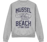 Bob l'éponge - "Mussle Beach Lifting Team" Sweatshirt für Herren/Damen Uni TV12796 (XXL) (Sport Heide)