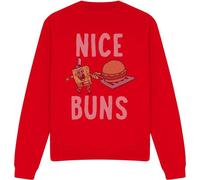 Bob l'éponge - "Nice Buns" Sweatshirt für Herren/Damen Uni TV12938 (M) (Rot)