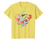 Bob l'éponge pour Enfants Patrick Crab Squidward Group Retro Cartoon T-Shirt