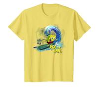 Bob l'éponge pour Enfants Ride The Wave Surf Classic années 90 T-Shirt