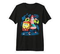 Bob l'éponge Punk Rock avec étoile Patrick T-Shirt Haut de Gamme