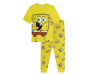 Bob l'éponge Pyjama avec t-shirt à manches courtes pour Filles Multicolore, Jaune, 7-8 ans
