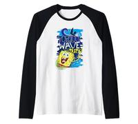 Bob l'éponge Squarepants années 90 Surf Waves Summer Fun Sports Retro Manche Raglan