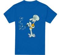 Bob l'Éponge SquarePants - "Clarinet de Squidward" T-shirt pour homme TV6662 (XXL) (Bleu roi)
