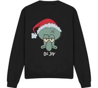 Bob l'Éponge SquarePants - "Joy" Sweat-shirt unie pour homme/femme - design de Noël TV12635 (XXL) (Noir)