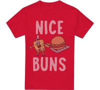 Bob l'Éponge SquarePants - "Nice Buns" T-shirt pour homme TV6802 (XXL) (Rouge)