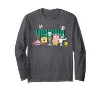 Bob l'éponge Squarepants Personnages Pose Ami Fun 90s Classique Manche Longue