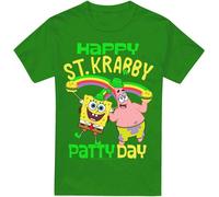 Bob l'éponge SquarePants - "St Krabby Patty Day" T-shirt pour homme - Jour de la St Patrick TV6379 (XXL) (Vert irlandais)