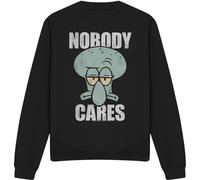 Bob l'éponge - Sweatshirt "Nobody Cares Meme" pour hommes et femmes Unie TV12837 (XL) (Schwarz)