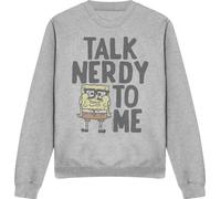 Bob l'éponge - "Talk Nerdy To Me" Sweatshirt für Herren/Damen Uni TV12929 (L) (Sport Heide)