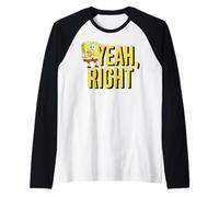 Bob l'éponge Yeah Right Cartoon TV Show années 90 Classique Manche Raglan