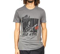 Bob Marley - "Catch A Fire World Tour" T-shirt homme/femme unie RO8645 (S) (Anthracite)