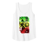 Bob Marley Concert Rasta Stripe Débardeur, Femme, Blanc, XL