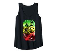 Bob Marley Concert Rasta Stripe Débardeur, Femme, Noir, XL