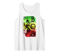 Bob Marley Concert Rasta Stripe Débardeur, Homme, Blanc, L