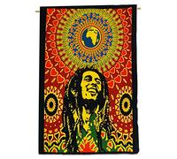 Bob Marley coton mur indienne Hanging Tapisserie Affiche 42x30 pouces Multicolor Throw