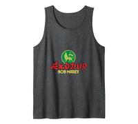 Bob Marley Exodus Lion Noir Débardeur, Homme, Chiné Foncé, XL