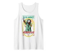 Bob Marley Exodus Singing Reggae Débardeur, Homme, Blanc, M