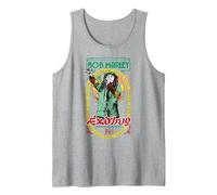 Bob Marley Exodus Singing Reggae Débardeur, Homme, Gris Chiné, S