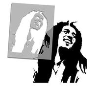BOB MARLEY Façade pochoir iconic portrait mural de maison décor & ART POCHOIR PEINTURE SUR MESURE produits et ajouter peint finition à Murs, Fabrics, meuble et plus