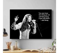 Bob Marley Musique emblématique Art mural sur toile imprimé 76 cmx50 cm