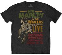 Bob Marley - "Rastaman Vibration Tour 1976" T-shirt Homme/Femme Unie RO7824 (S) (Noir)