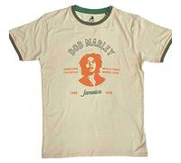 Rock Off officially licensed products Bob Marley Ringer T Shirt Thing Called Love Nouveau Officiel Homme Sand Size M