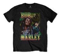 Bob Marley Roots, Rock, Reggae Homage Officiel T-Shirt Hommes Unisexe (Medium)