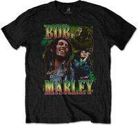 Bob Marley - "Roots Rock Reggae Homage" T-shirt Homme/Femme Unie RO2801 (S) (Noir)