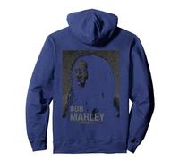 Bob Marley Roots Rock Reggae Sweat à Capuche, Unisexe pour Adultes, Bleu Marine, M