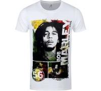 Bob Marley T-Shirt 56 Hope Road Rasta Homme Blanc Blanc G