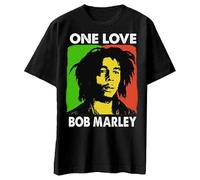Bob Marley T Shirt One Love Portrait Logo Nouveau Officiel Homme Noir Size XL