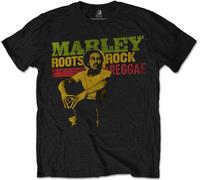 Bob Marley - T-shirt "Roots Rock Reggae" pour enfants RO3282 (146-152) (Noir)