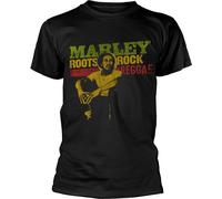 Bob Marley - T-shirt "Roots Rock Reggae" pour homme/femme unie RO6425 (L) (Noir)