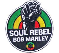 Bob Marley - Taille standard - Ecusson thermocollant "Soul Rebel" - Coton RO6668 (Taille unique) (Coloré)