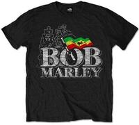 Bob Marley Tričko Distressed Logo Uni Noir L